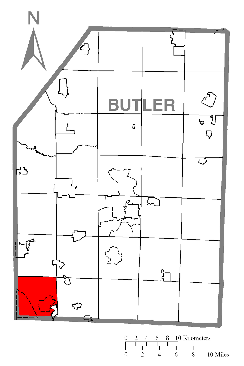 Locator map of Cranberry