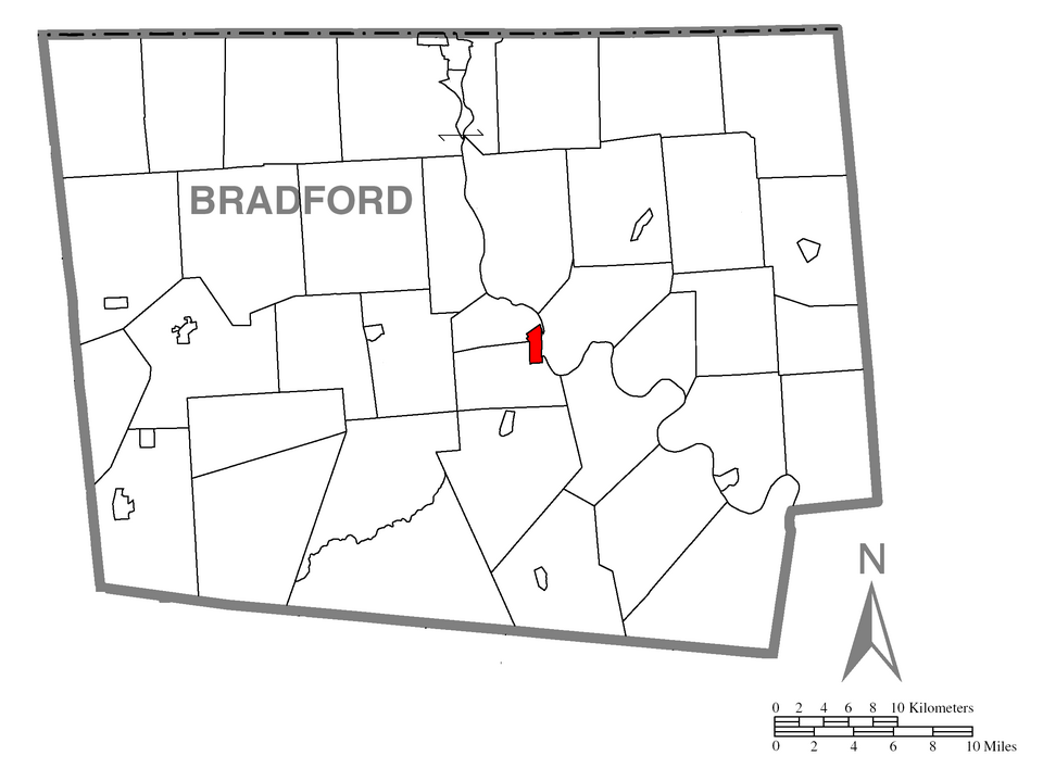Locator map of Towanda