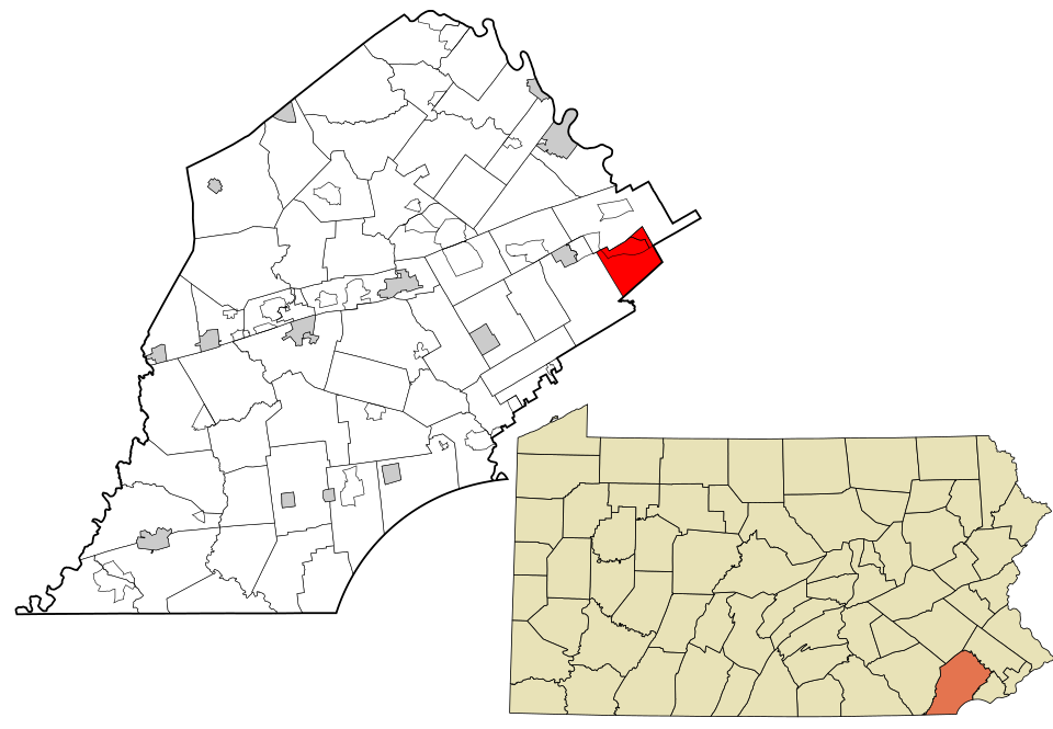 Locator map of Easttown