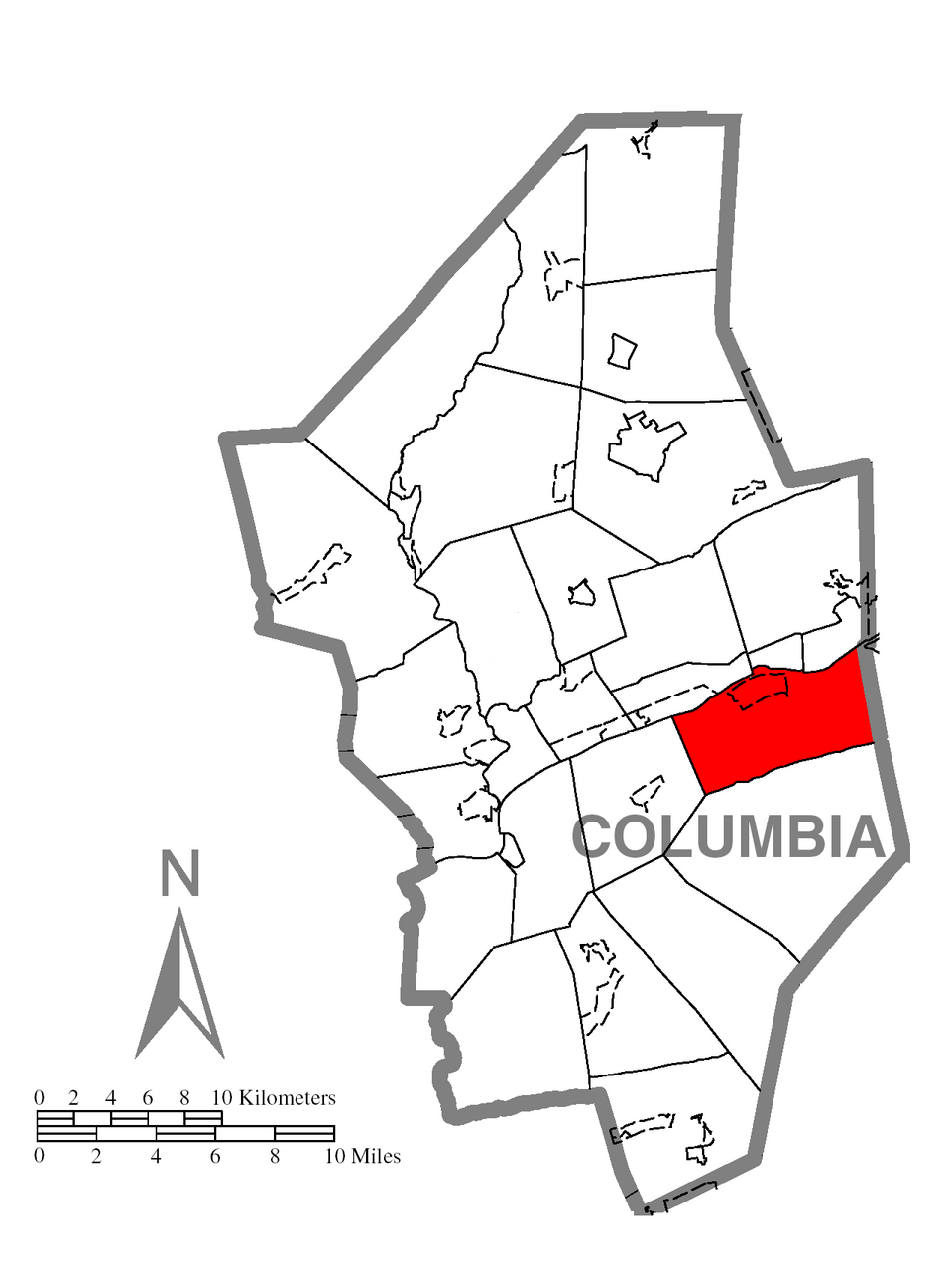 Locator map of Mifflin