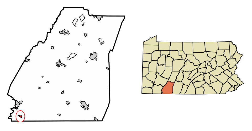 Locator map of Addison