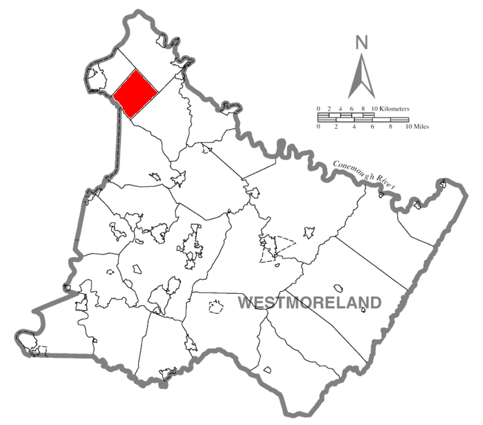 Locator map of Upper Burrell