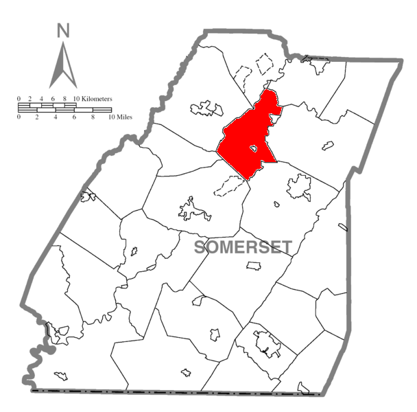 Locator map of Quemahoning