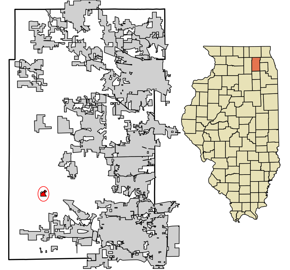 Locator map of Kaneville