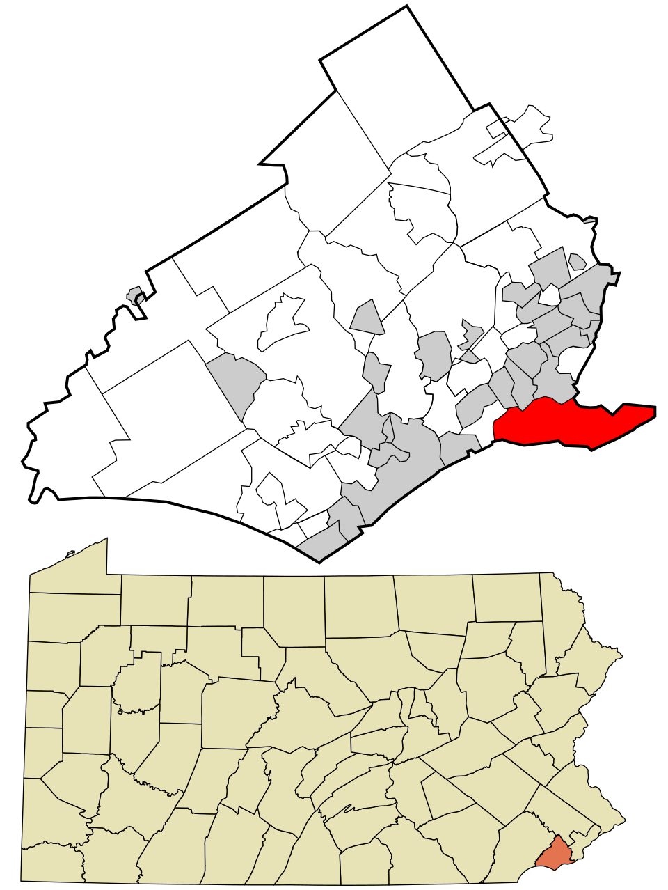 Locator map of Tinicum