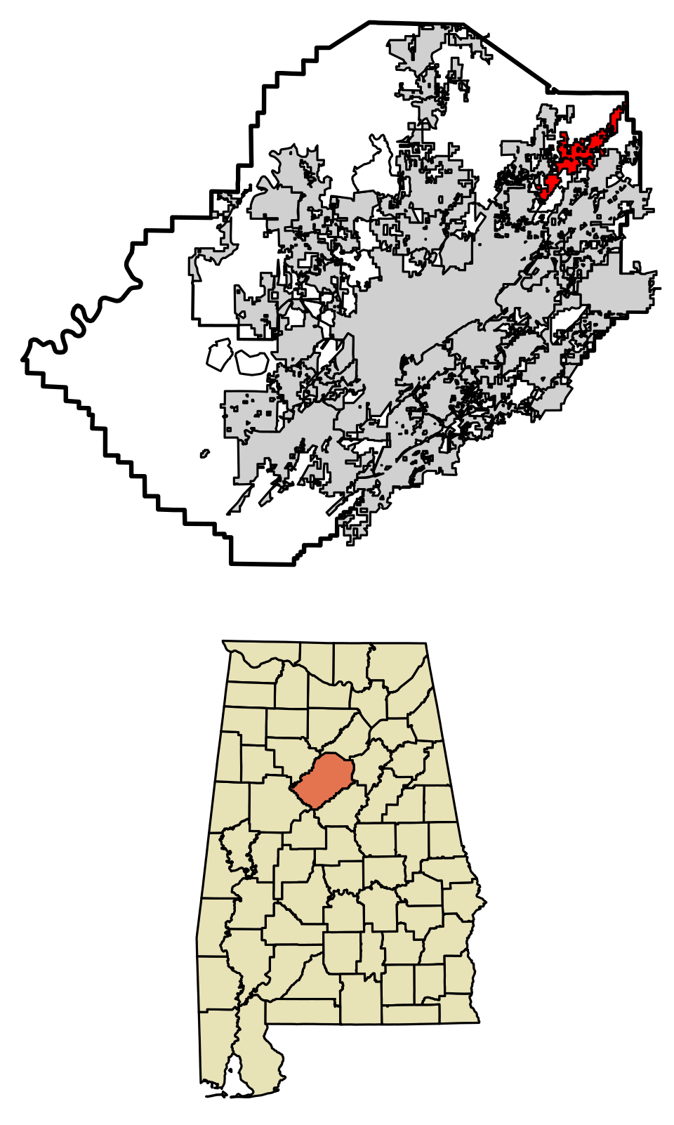 Locator map of Clay