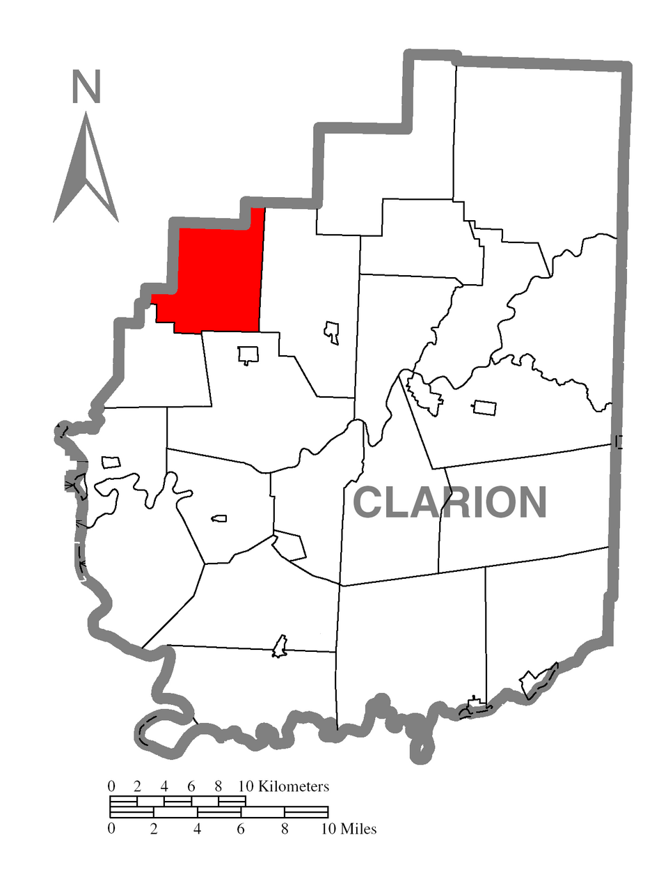 Locator map of Ashland