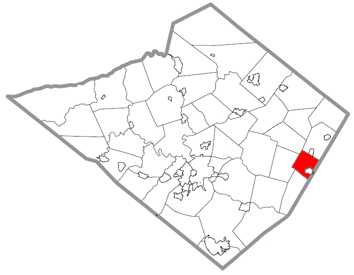 Locator map of Colebrookdale