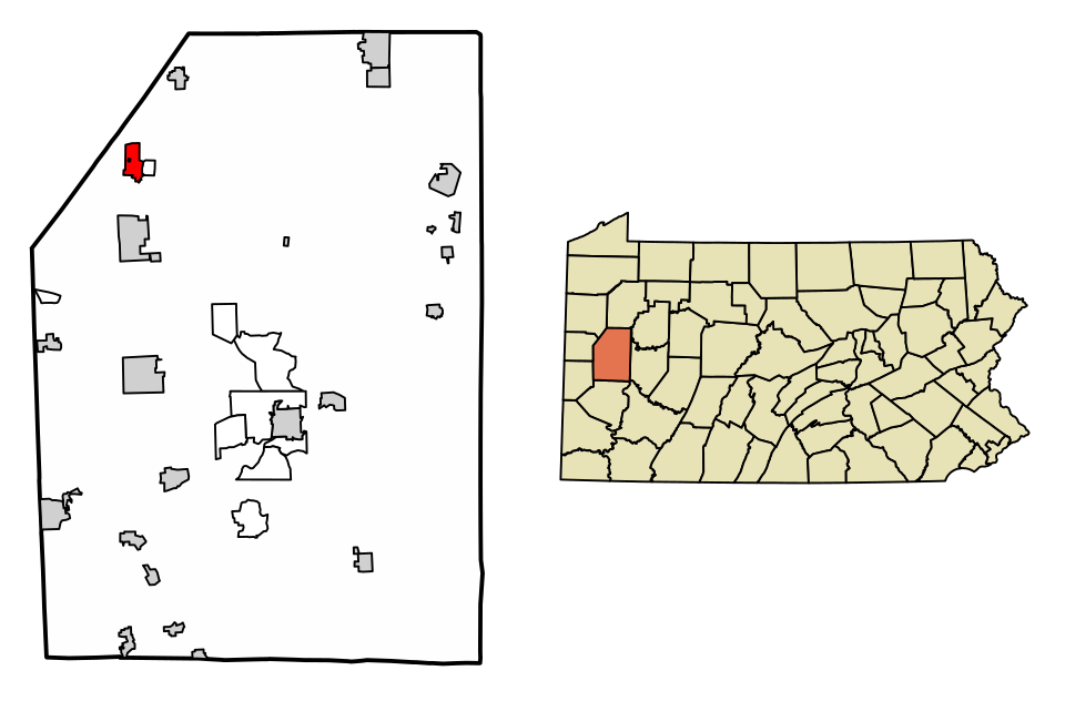 Map of Slippery Rock