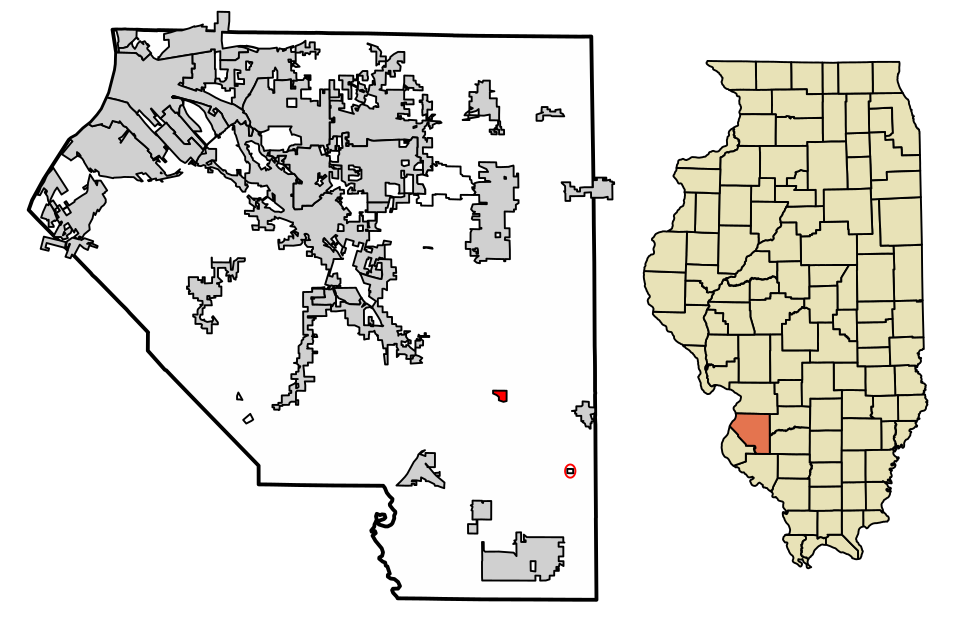 Locator map of Fayetteville
