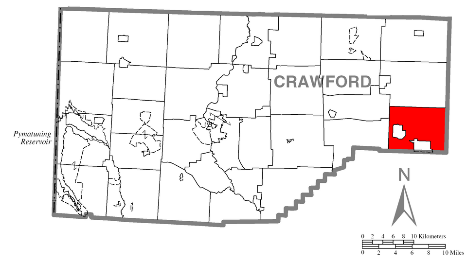 Locator map of Oil Creek