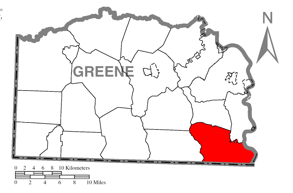 Locator map of Dunkard