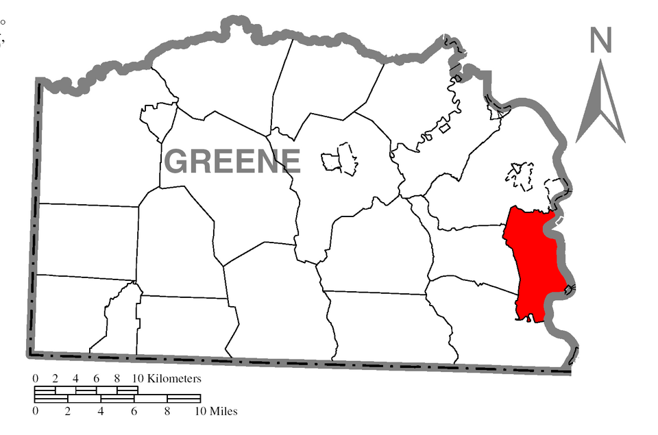 Locator map of Monongahela