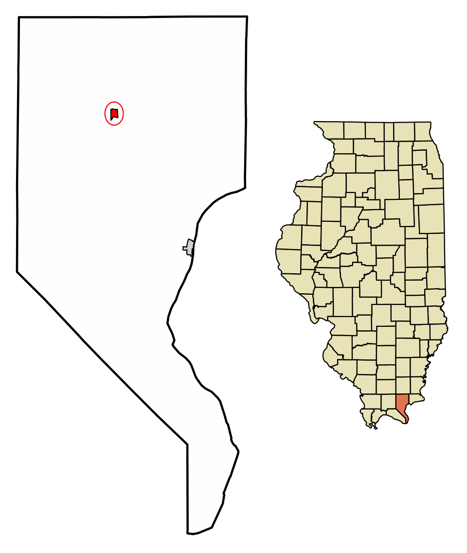 Locator map of Eddyville