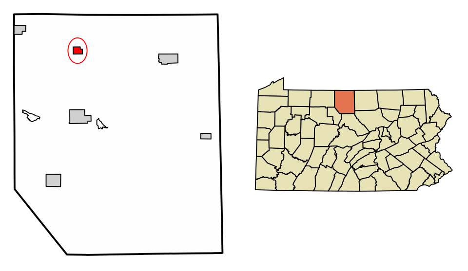 Locator map of Oswayo
