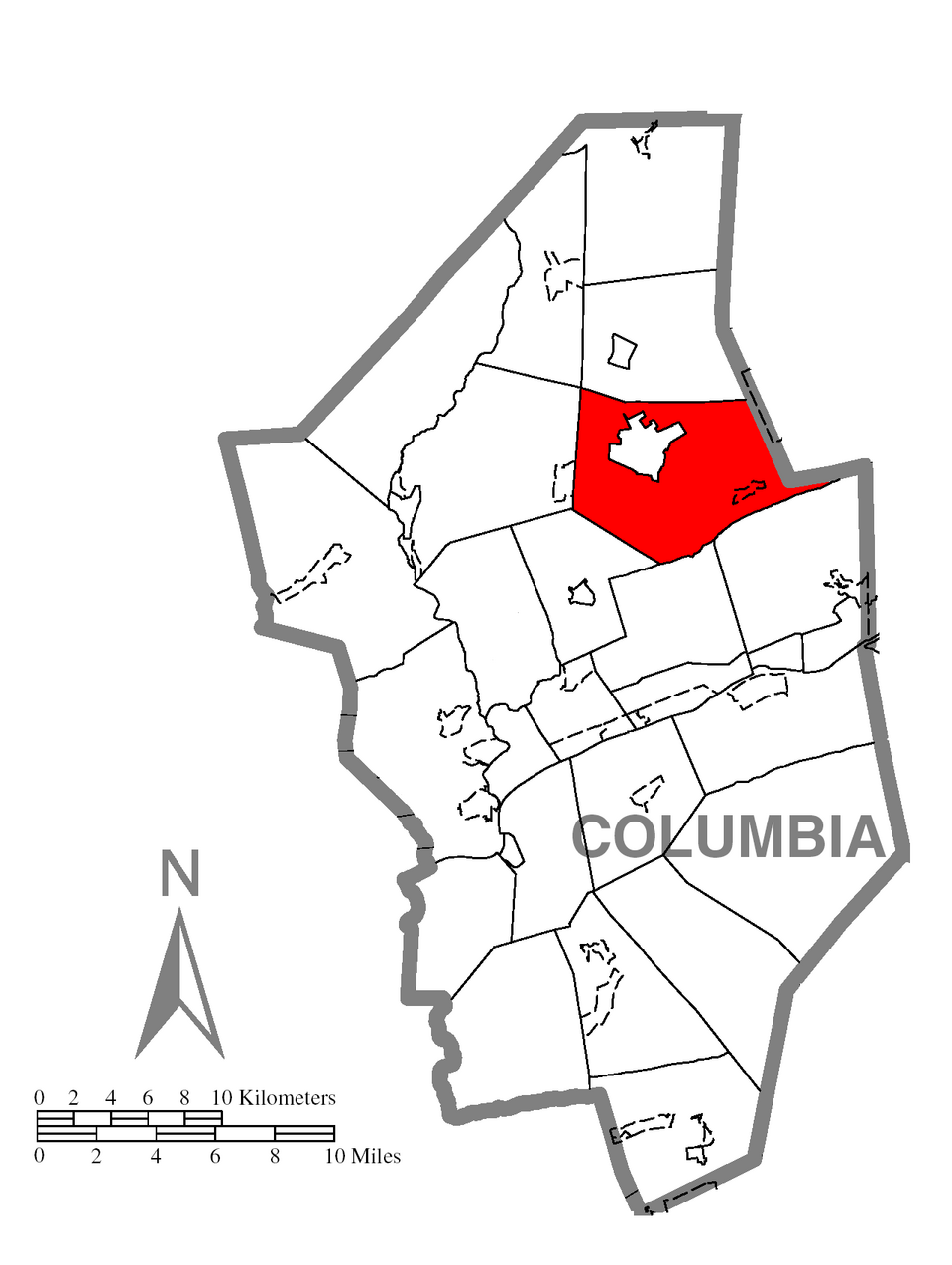 Locator map of Fishing Creek