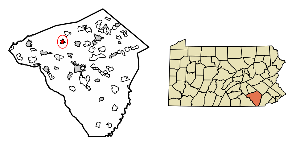 Locator map of Manheim