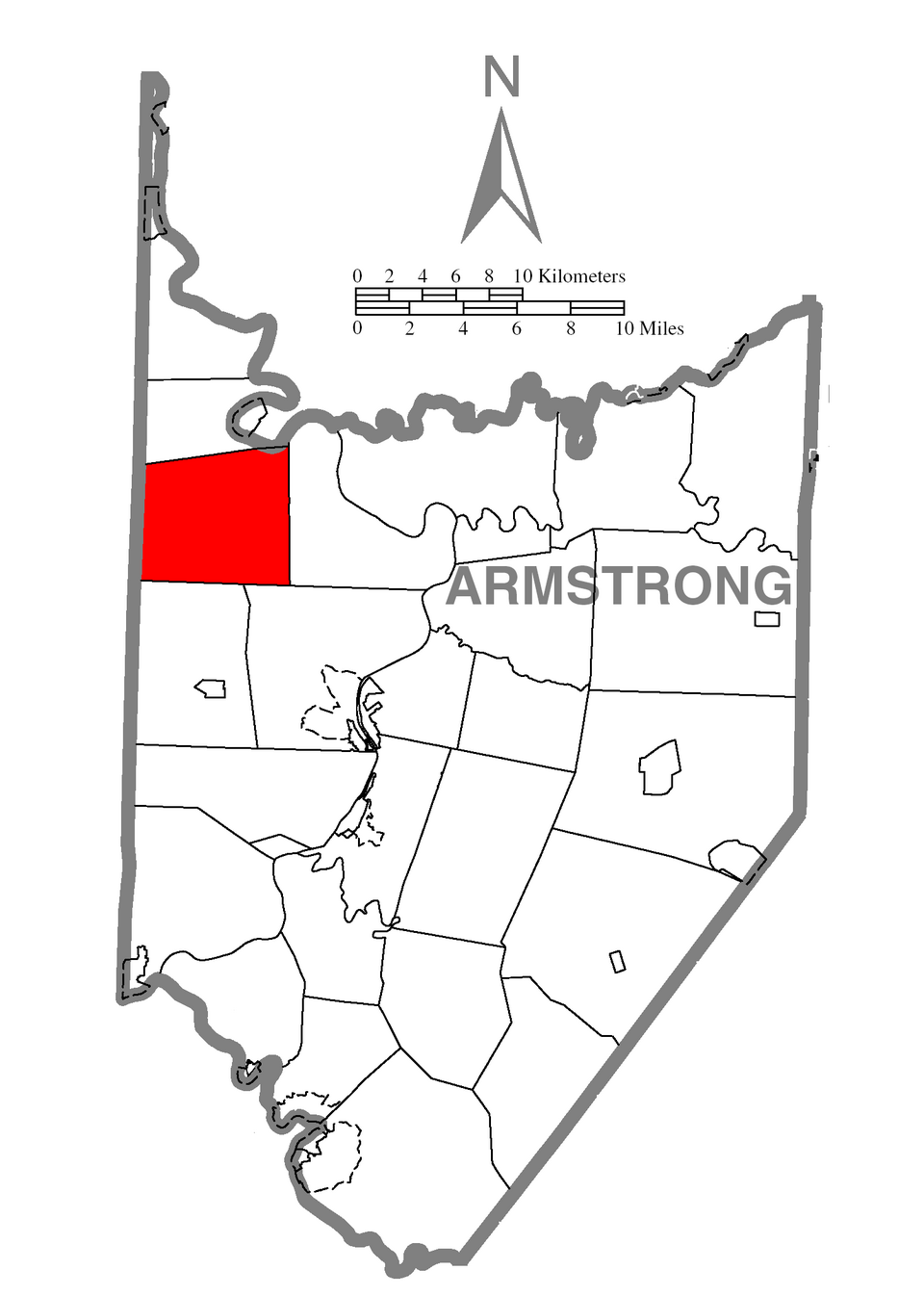 Locator map of Sugarcreek