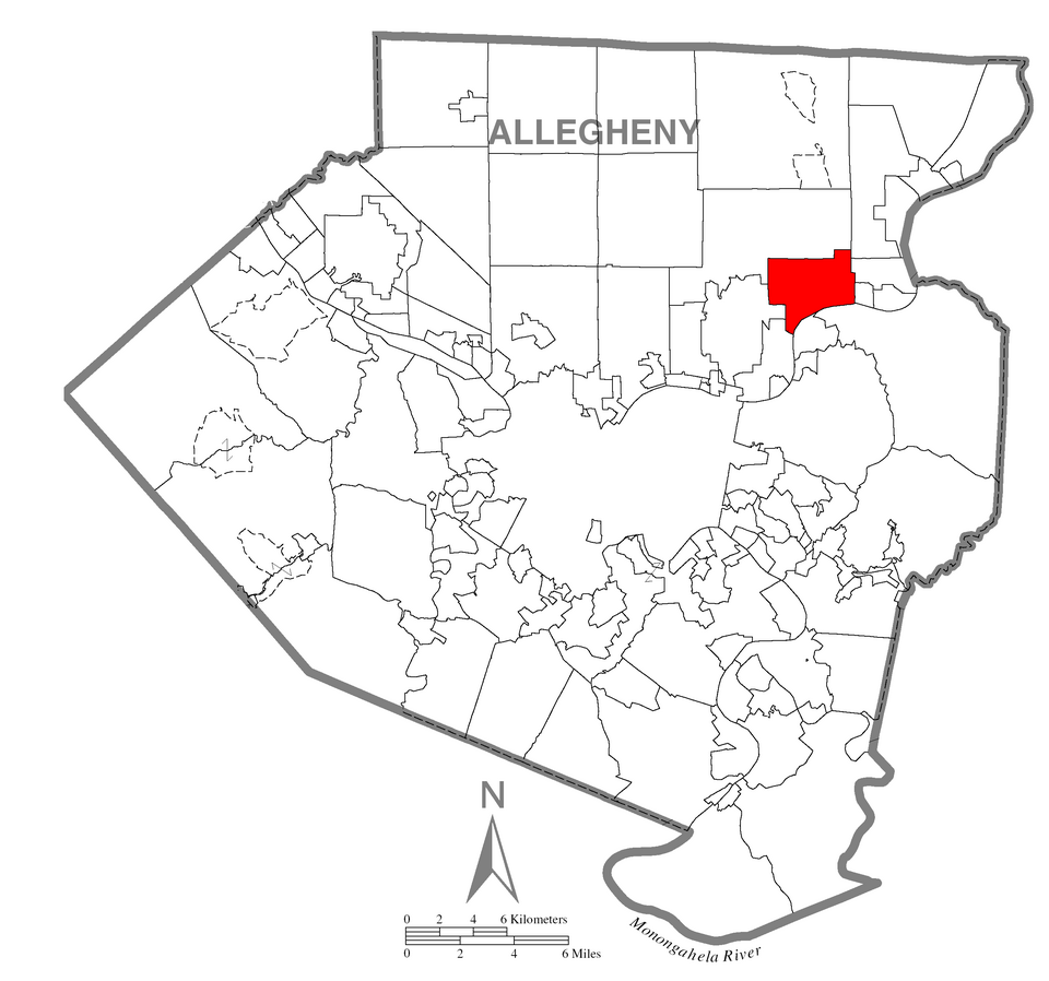 Locator map of Harmar