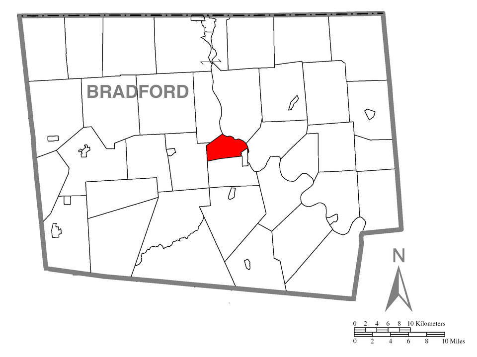 Locator map of North Towanda