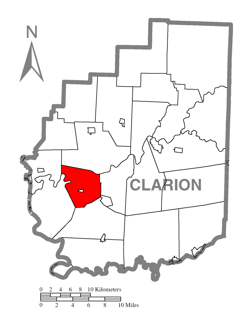 Locator map of Licking