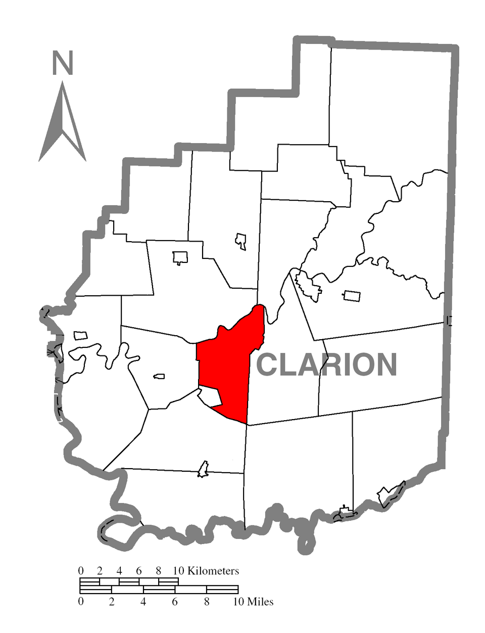 Locator map of Piney