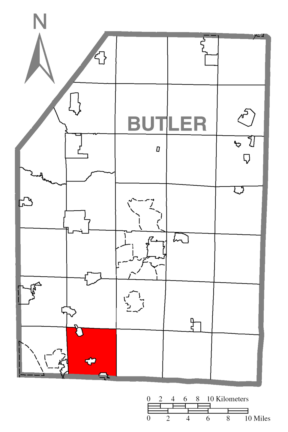 Locator map of Adams