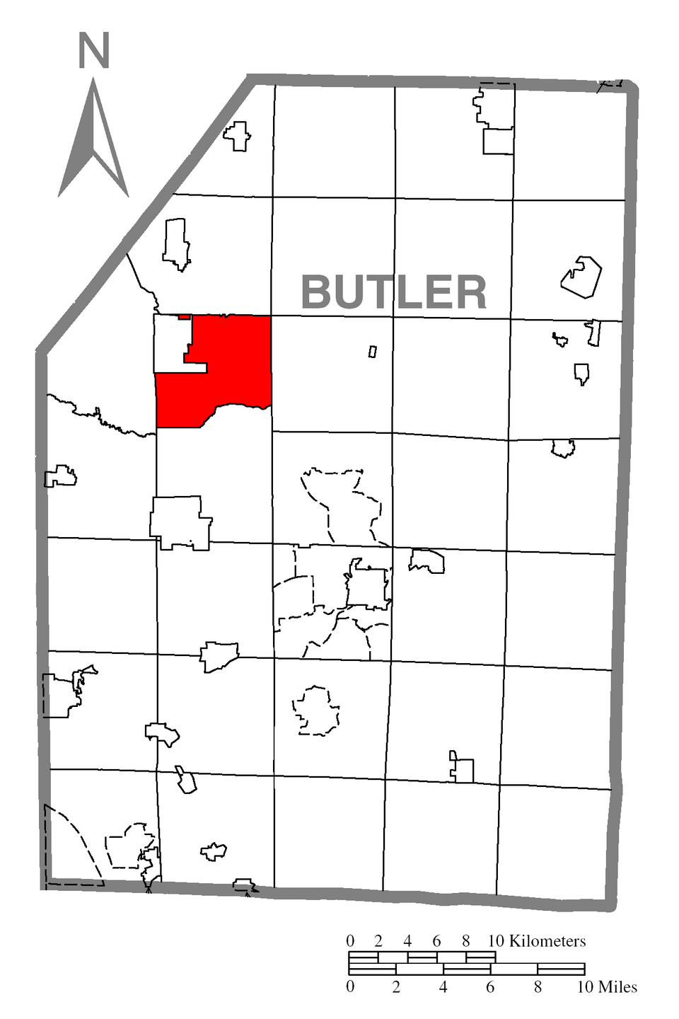 Locator map of Brady
