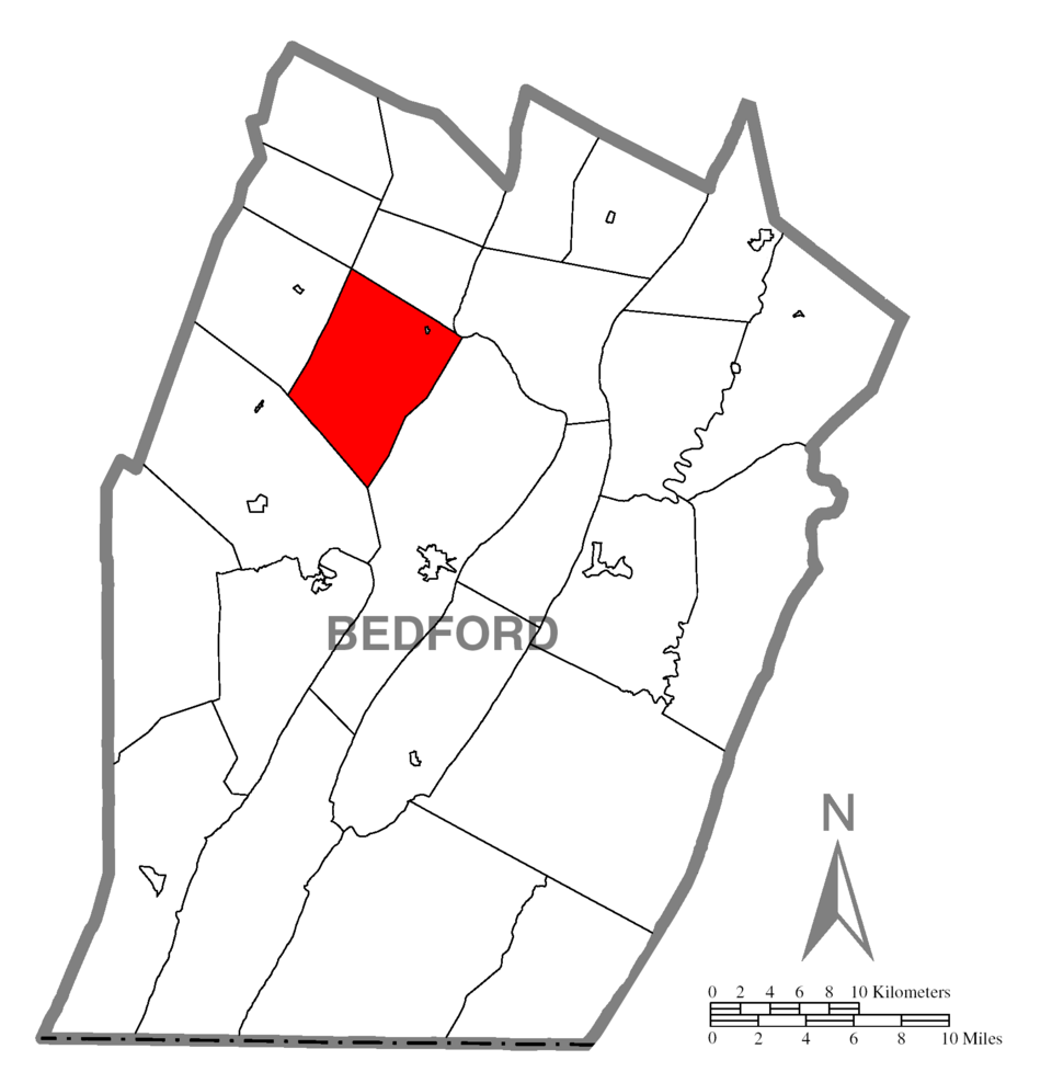Locator map of East St. Clair