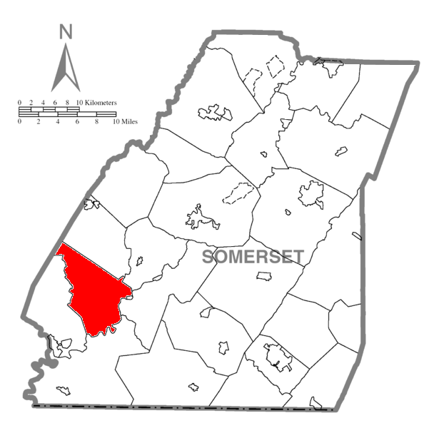 Locator map of Upper Turkeyfoot
