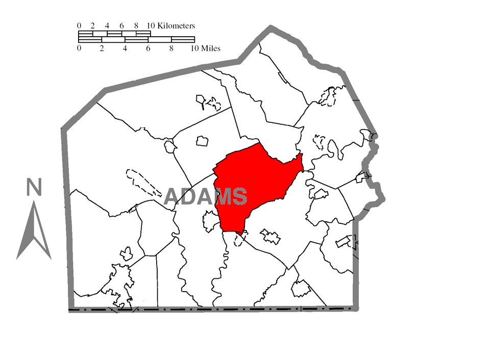 Locator map of Straban
