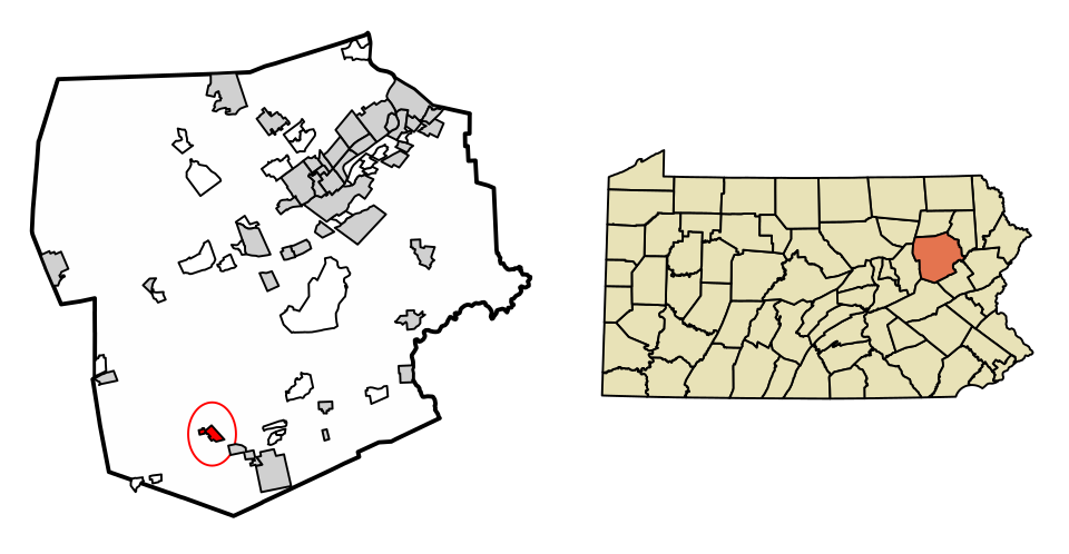 Locator map of Conyngham