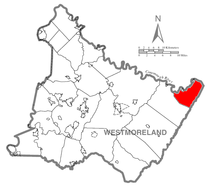 Locator map of St. Clair