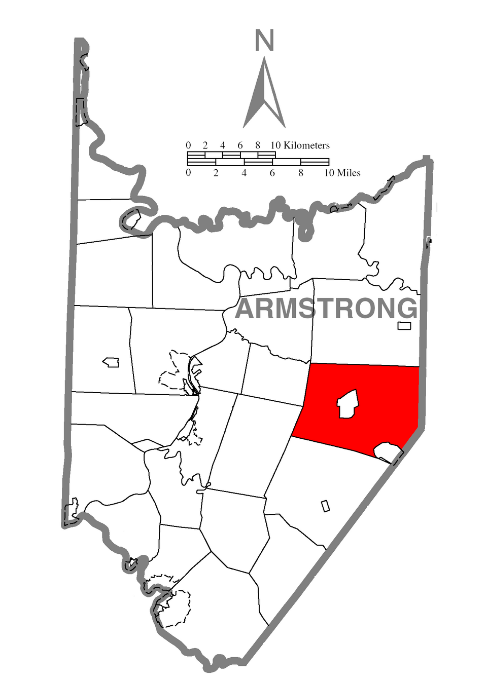 Locator map of Cowanshannock