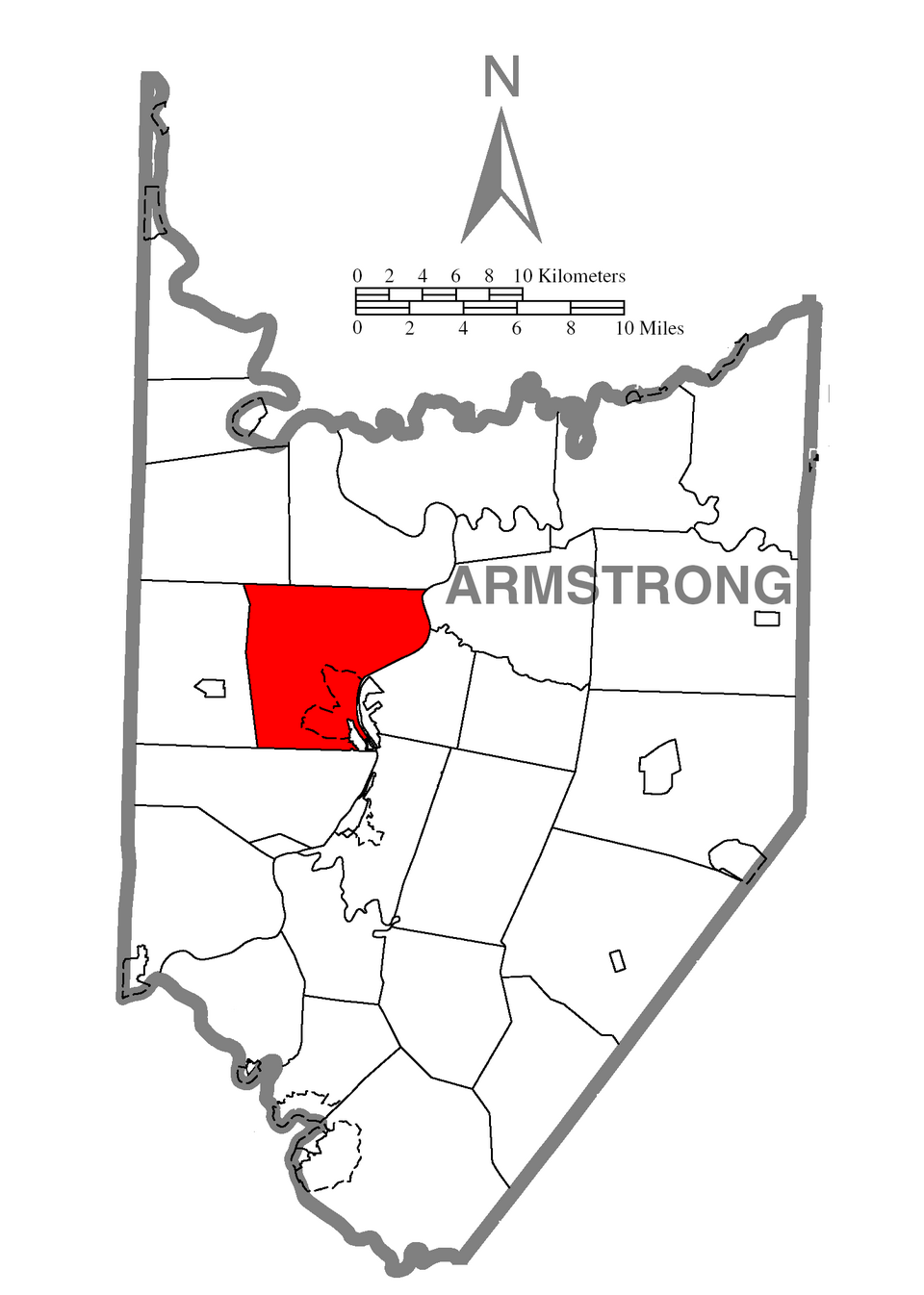 Locator map of East Franklin
