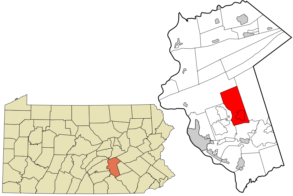 Locator map of West Hanover