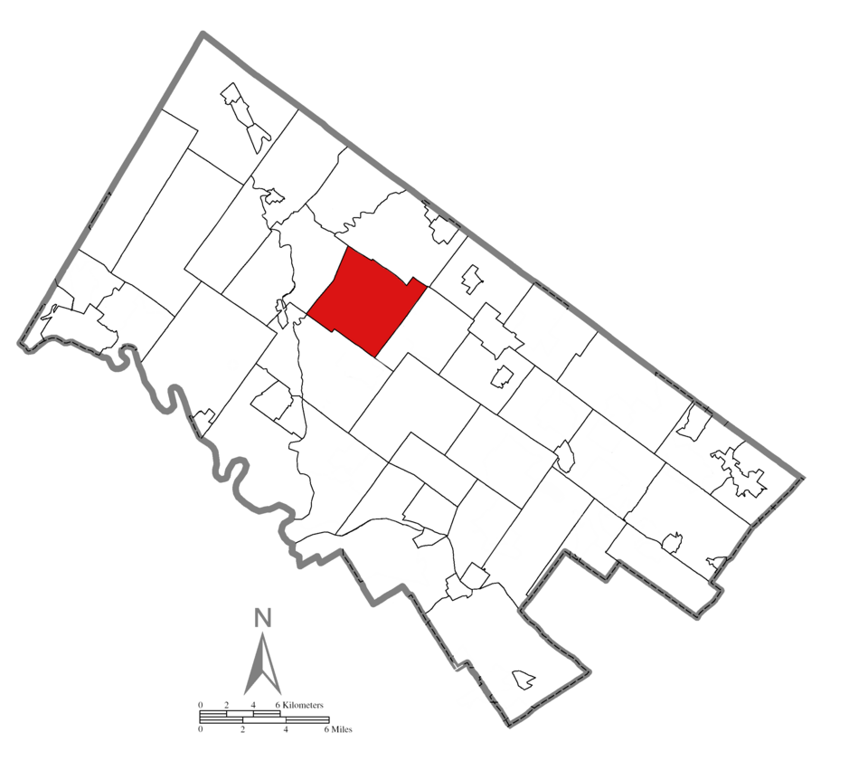 Locator map of Lower Salford