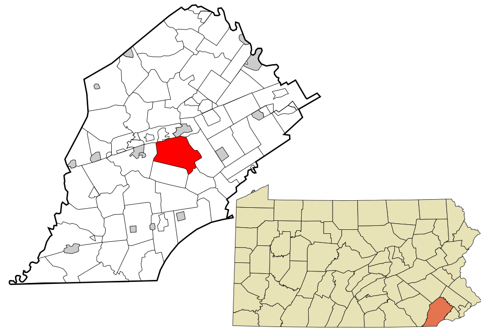 Locator map of West Bradford