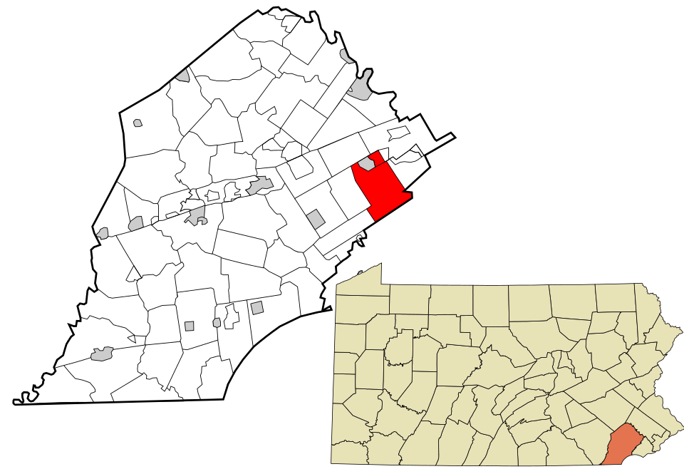 Locator map of Willistown