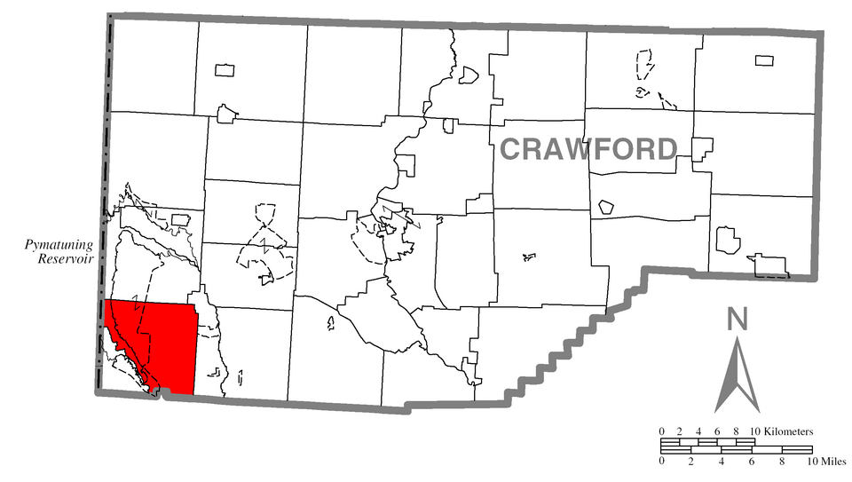 Locator map of South Shenango