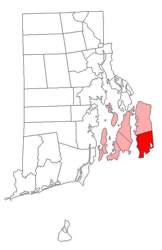 Locator map of Little Compton