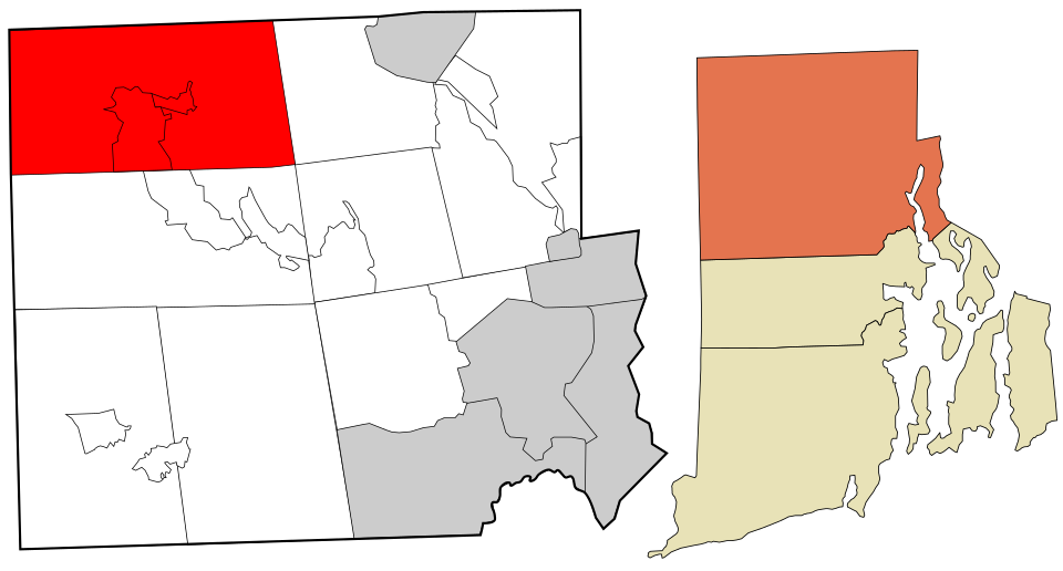 Locator map of Burrillville