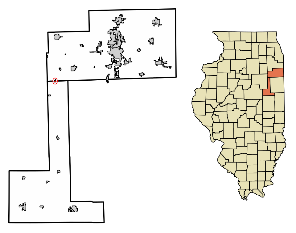 Locator map of Cabery