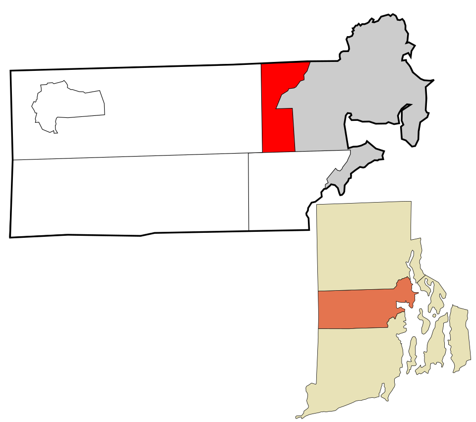 Locator map of West Warwick