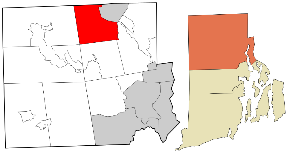 Locator map of North Smithfield