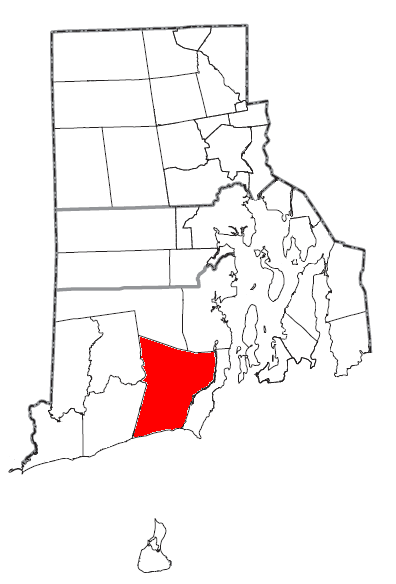 Locator map of South Kingstown