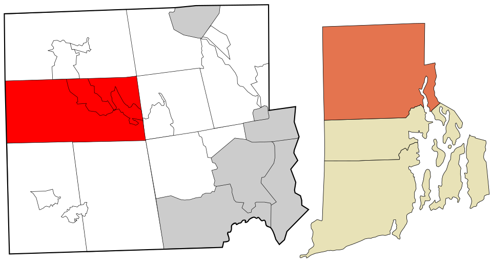 Locator map of Glocester