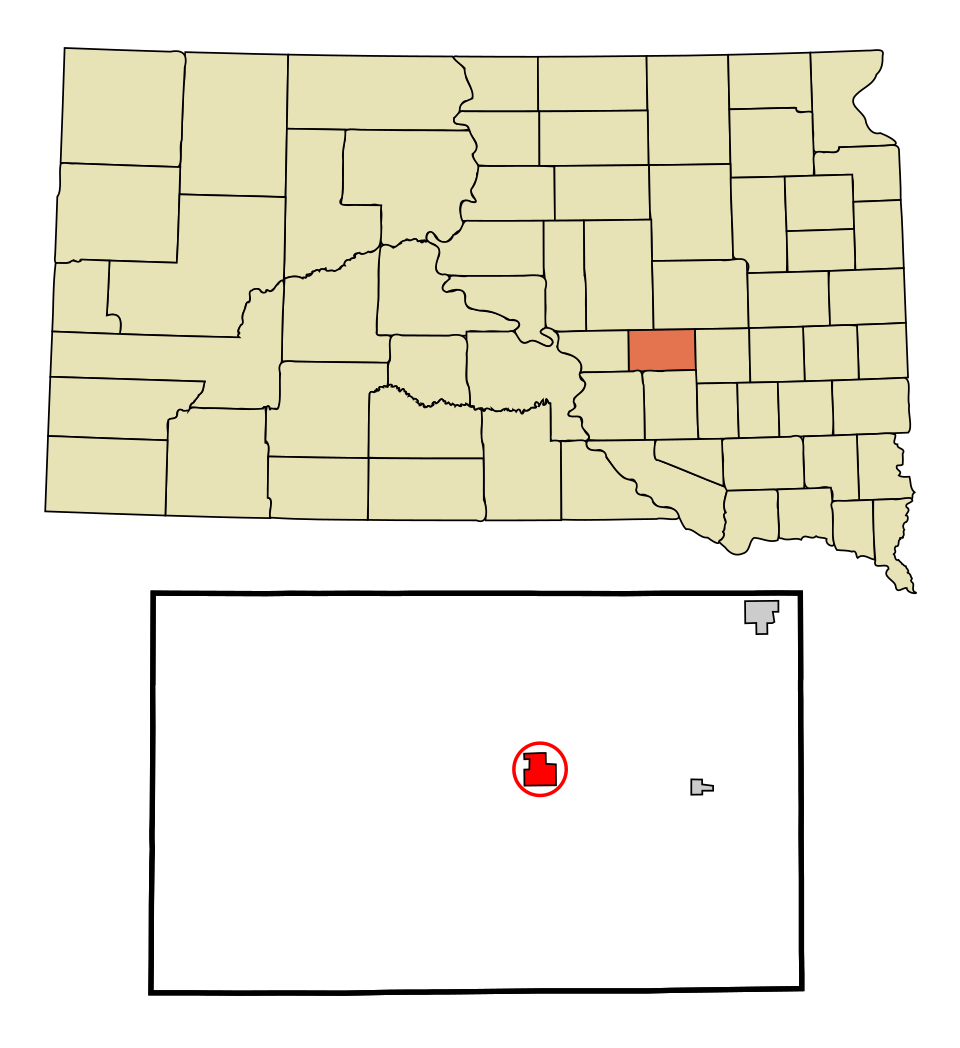 Locator map of Wessington Springs