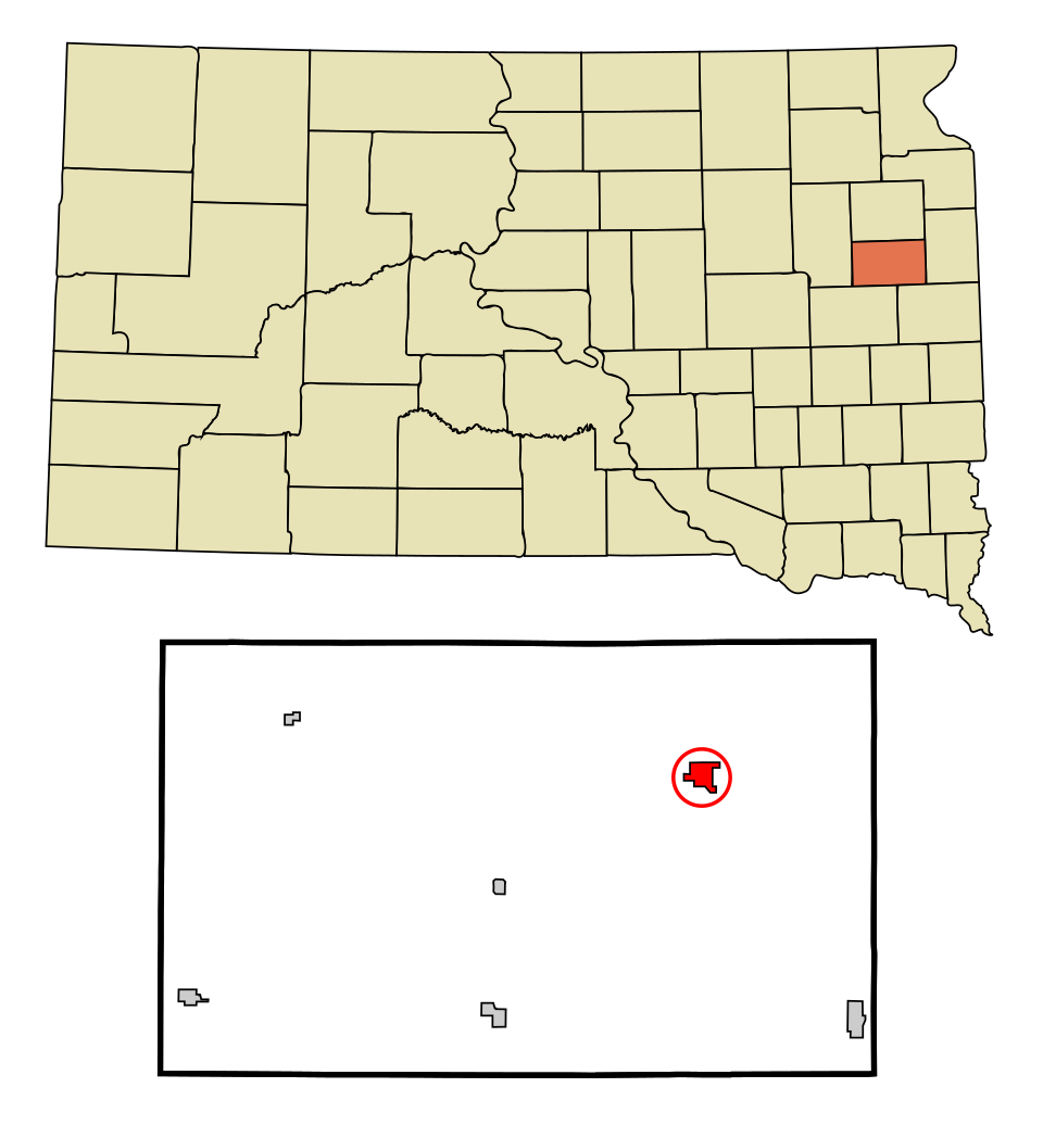 Locator map of Castlewood