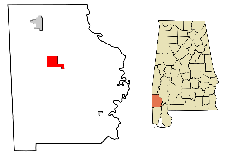 Locator map of Chatom